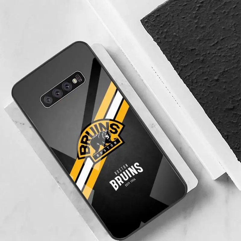 

Boston Smare Luxury brand Phone Case For Galaxy Tempered Glass Cases Apply To S10 S9 S8 S7 S6edge Plus TPU Cover