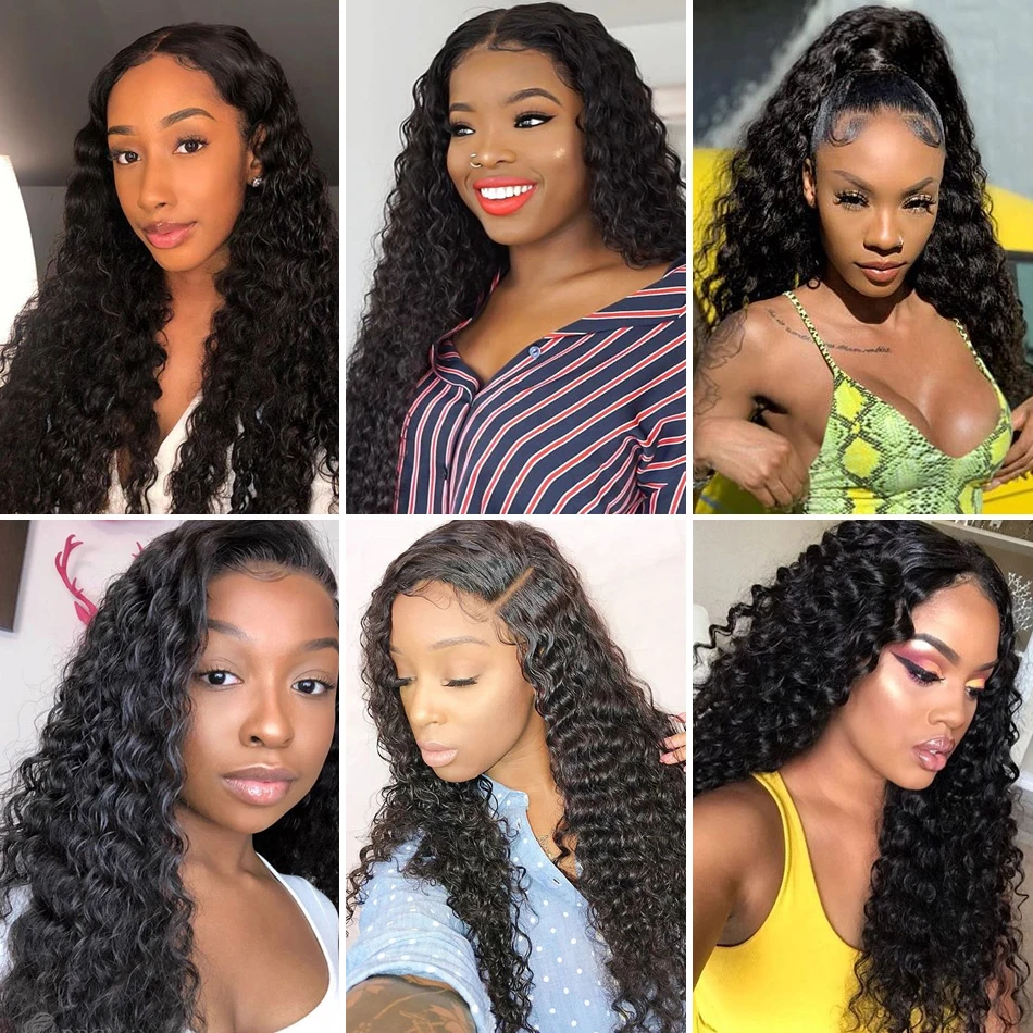 

Glueless 22 Inch Natural Hairline Remy Jet Black Curly Transparent T Part 13x6 Lace Front Human Hair Wig For Women With Babyhair