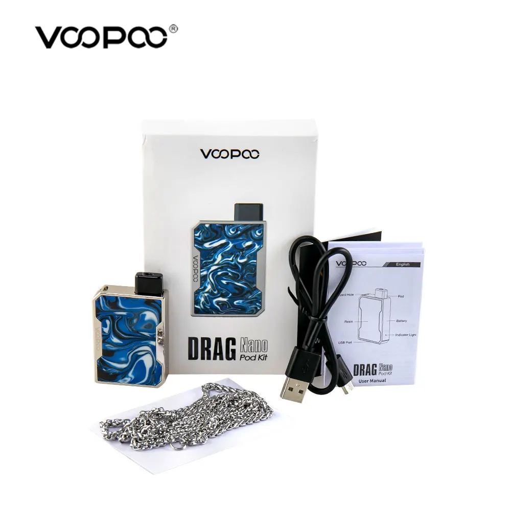 Оригинальный комплект VOOPOO Drag Nano Pod со встроенным 750 мАч + картридж pod 1 мл