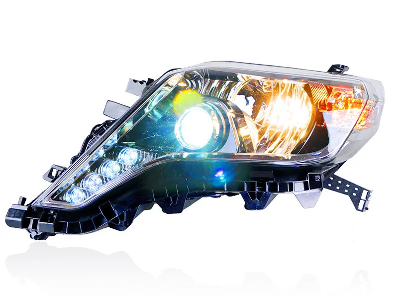 

Osmrk HID LED headlight assembly angel eye daytime running light with turn signal for Toyota Land Cruiser Prado