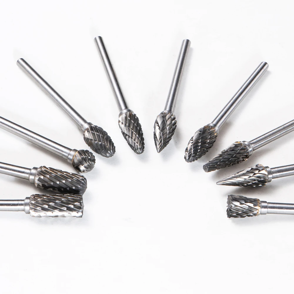 1pc 5/6mm tungsten steel grinding head carbide burrs mini drill diamond Burs Rotary Tool accessories Woodworking Milling Cut | Инструменты
