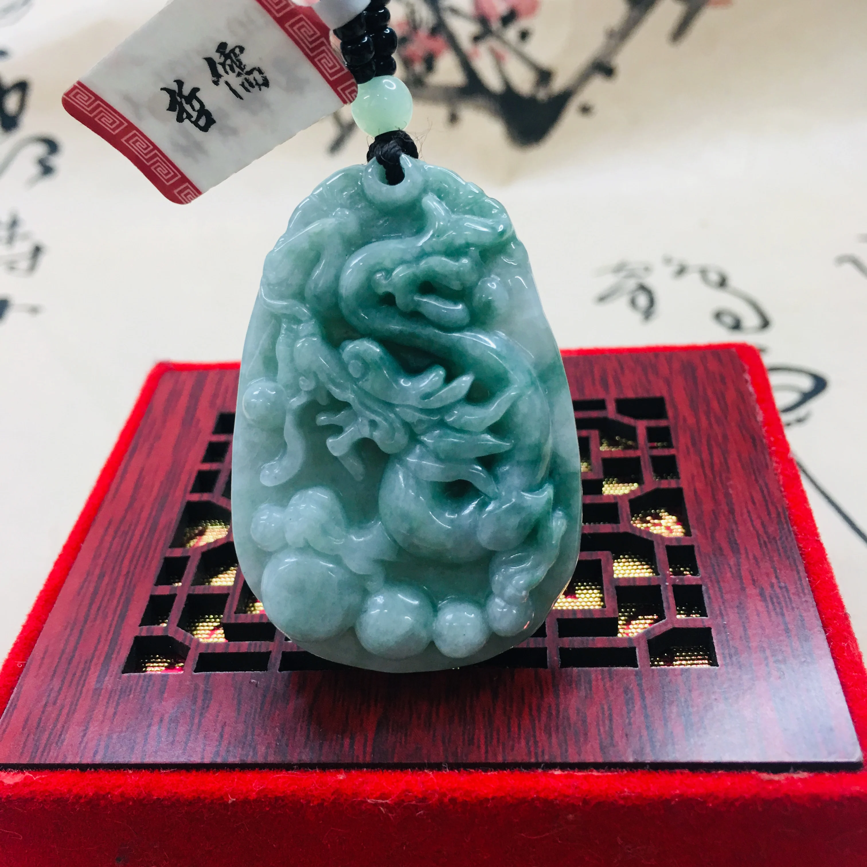 Zheru чистый натуральный жадеит резной светильник зеленый двухцветный Овальный