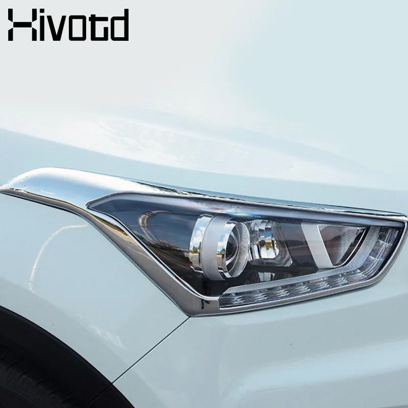 Hivotd для hyundai Creta ix25 фары/задние фары крышка Стилизация, хромированный АБС-пластик наружное украшение авто продукты аксессуар