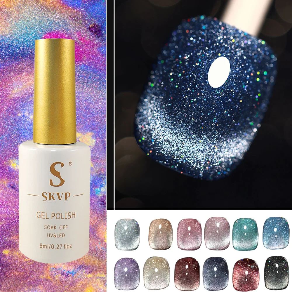

SKIW Gel Polish Reflective Glitter Uv Gel Nail Polish Bling Diamond Nail Art Esmalte Semipermanente Nail Builder Zero Gel