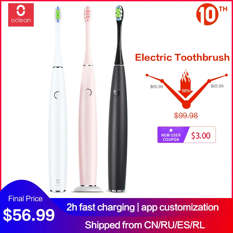 Oclean одна звуковая электрическая зубная щетка для взрослых Водонепроницаемая