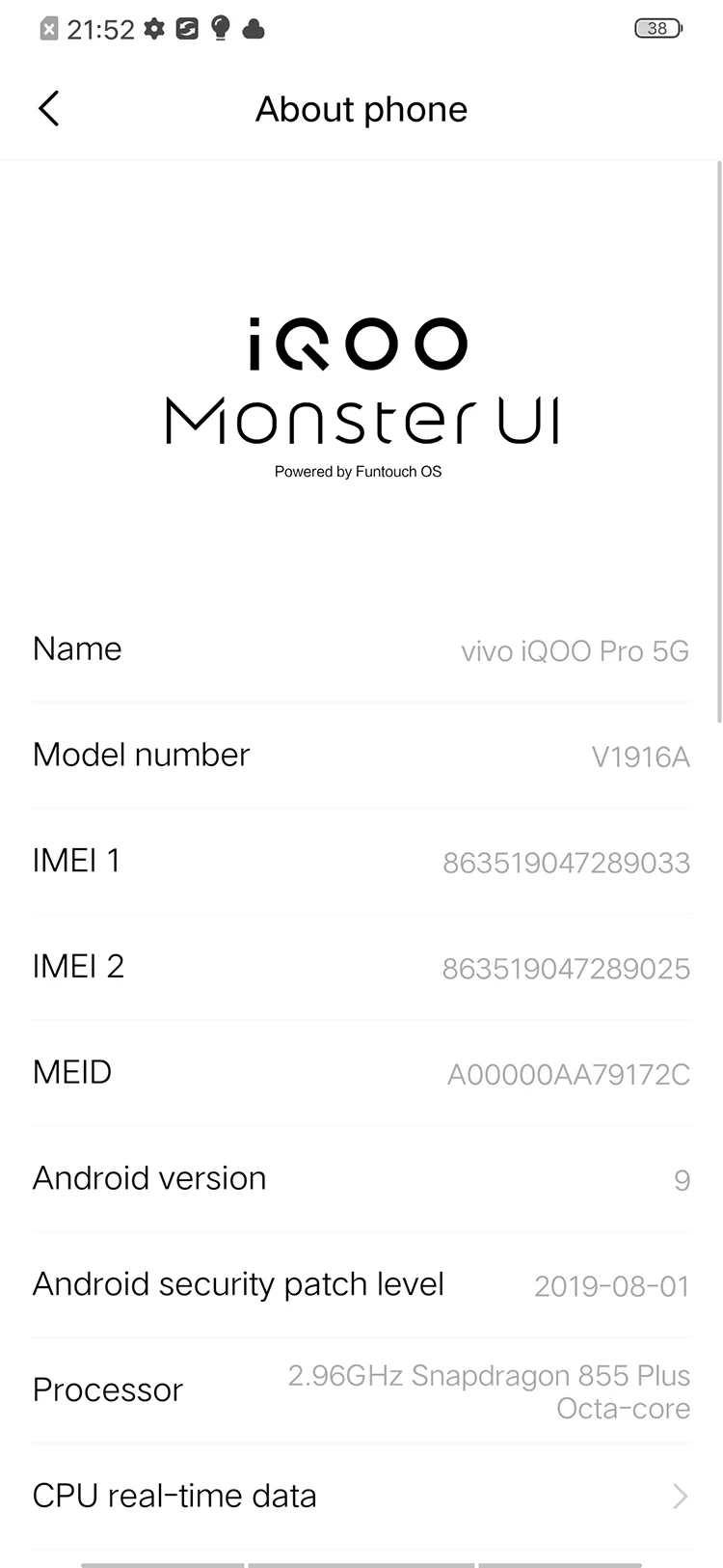 Vivo iQOO pro 5g Snapdragon 855 Plus 6,4" супер AMOLED Поддержка NFC OTA обновление 4500 мАч 44 Вт Супер VOOC лицо+ сканер отпечатков пальцев ID 4 камеры