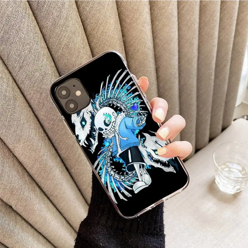 

undertale papyrus sans doggo Phone Case For iphone 7 8 plus x xr xs 11 12 mini pro max transparent nax fundas cover