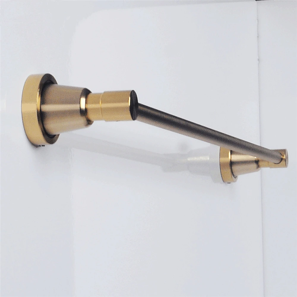 

New Golden Light Brushed Space Aluminum Single Rod Towel Rack Bathroom Hardware Pendant Towel Rack Towel Hanger Bathroom Shelf
