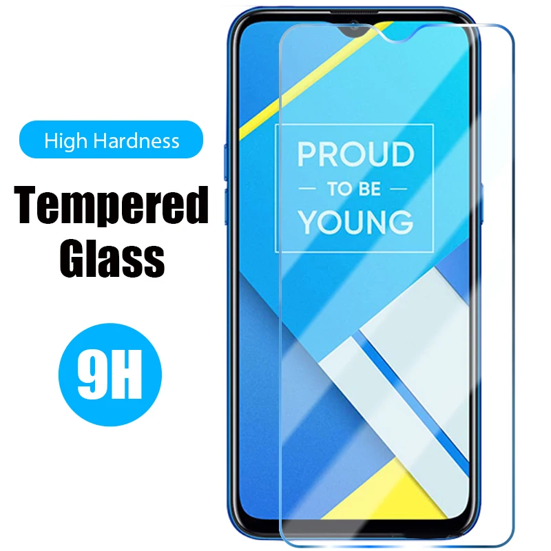 9H Защитное стекло для экрана Realme C3 C11 C15 C17 C12 C2 C1 стеклянное закаленное мобильного