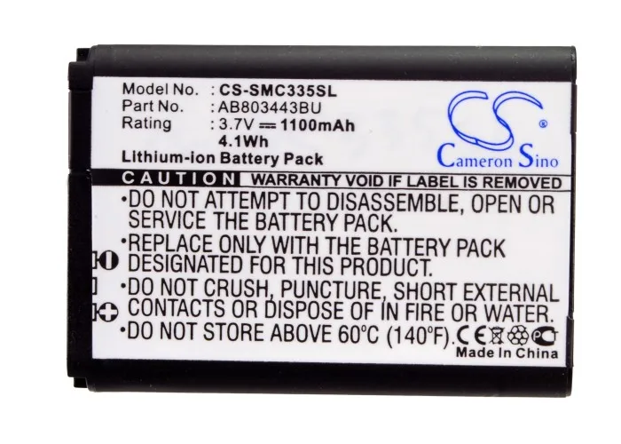 Кэмерон китайско 1100 мАч батарея для SAMSUNG GT-C3350 одноцветное Xcover C3350 AB803443BU - купить по