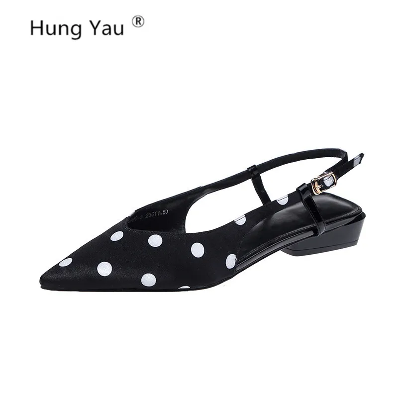 Женские мюли Летние Стильные туфли-лодочки модная обувь удобная Черная Женская с