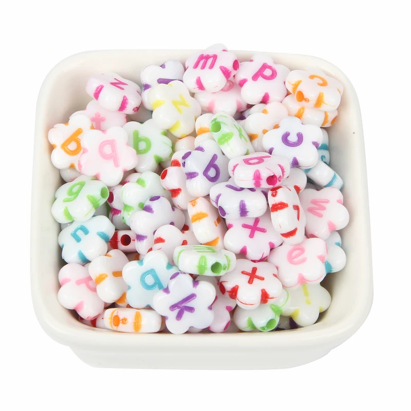 Акриловые шарики в виде цветов сливы 100 шт. для ювелирных изделий разметка бисер