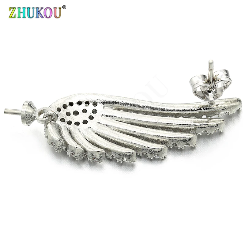 1 пара латунные серьги с цирконием кубической огранки ручной работы 12*37 мм для