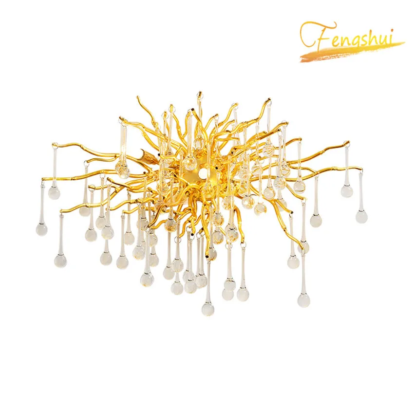 

Nordic Light Luxury LED Wall Lamp Lighting Modern Golden Gloss Crystal Wall Lights Bedside Living Room Loft Sconces Deco Fixture