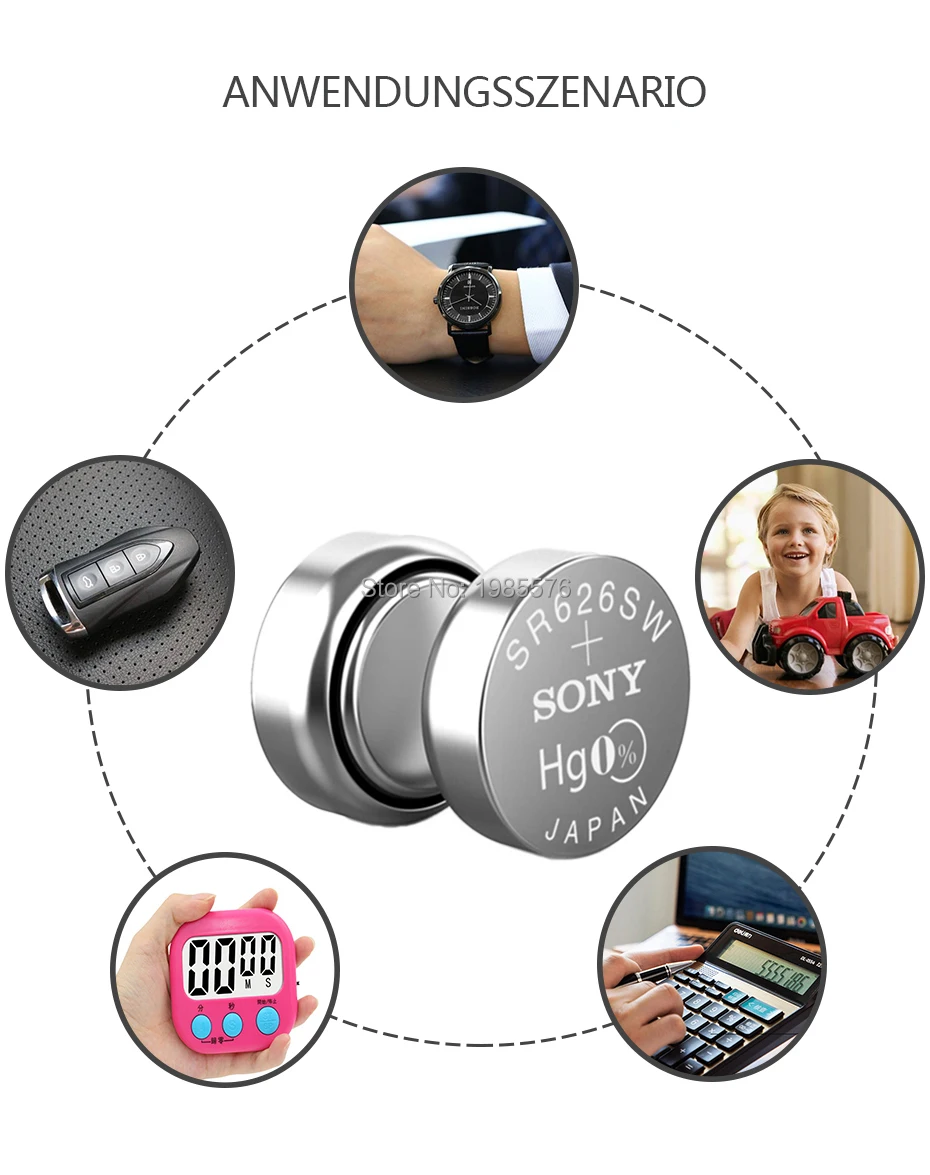 1 шт. оригинальные батарейки для часов SONY AG4 377A 55 LR626 SR626SW SR66 LR66 сделано в