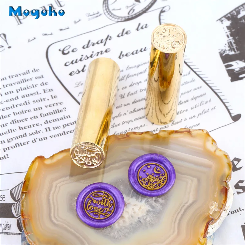 Миниатюрный ретро-воск Mogoko для запечатывания диаметром 15 мм латунный цилиндр