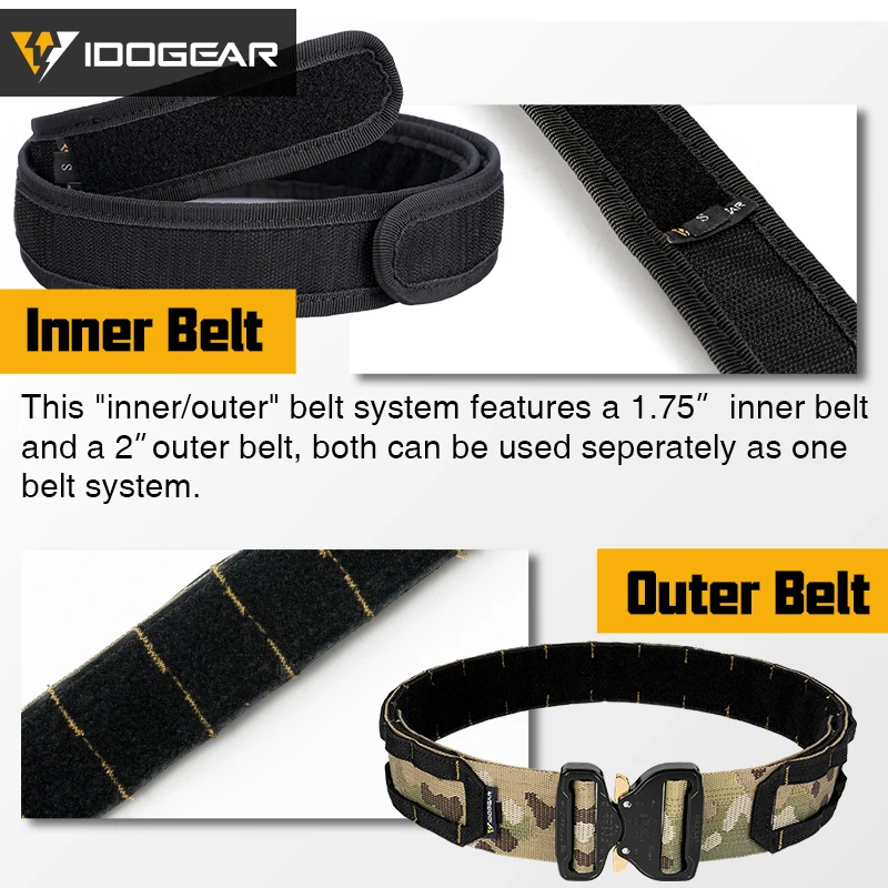 IDOGEAR 2 дюймов Охота боевой пояс металлический Кобра пряжки долг MOLLE тактические