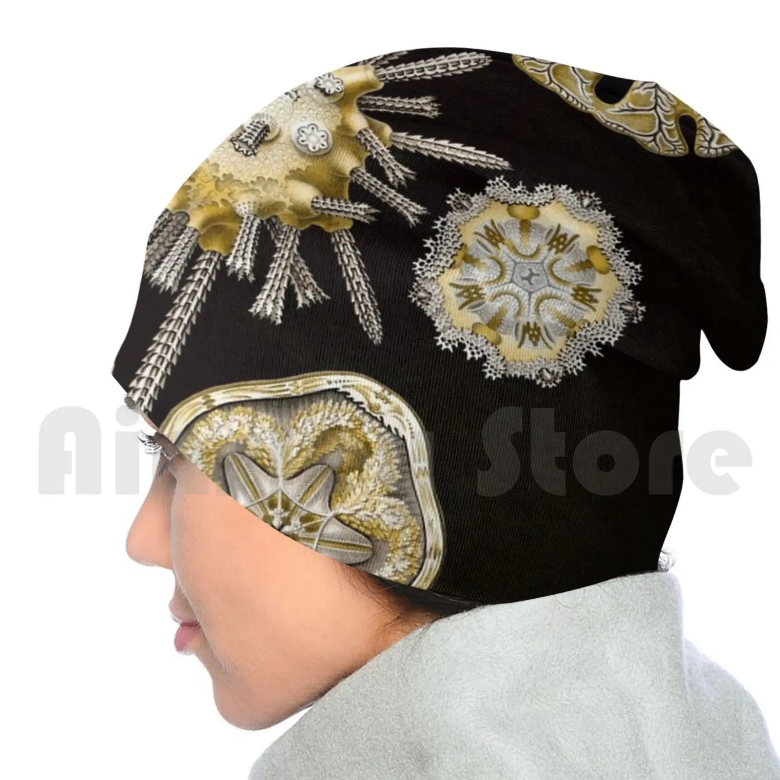 Ernest Haeckel Echinidea мелкое искусство литография морские шапочки вязаная шапка хип-хоп