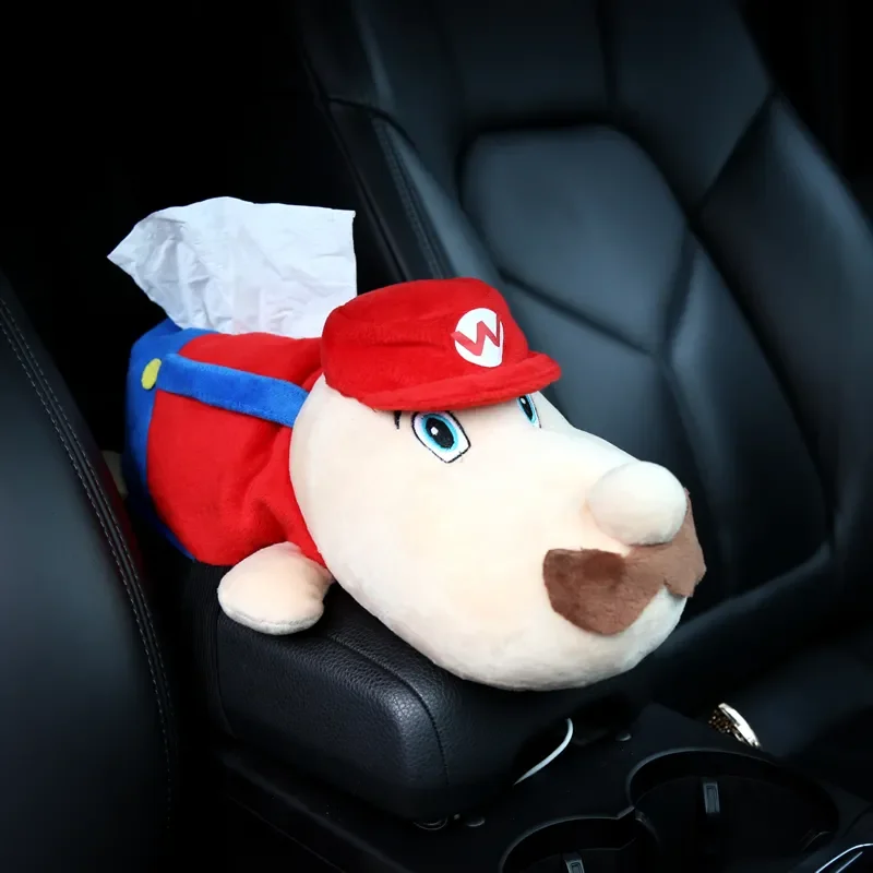 

Creative Cartoon Cute Animal Car Armrest Tissue Box Holder Back Seat Headrest Paper Towel Case Interior Products Auto Accessorie