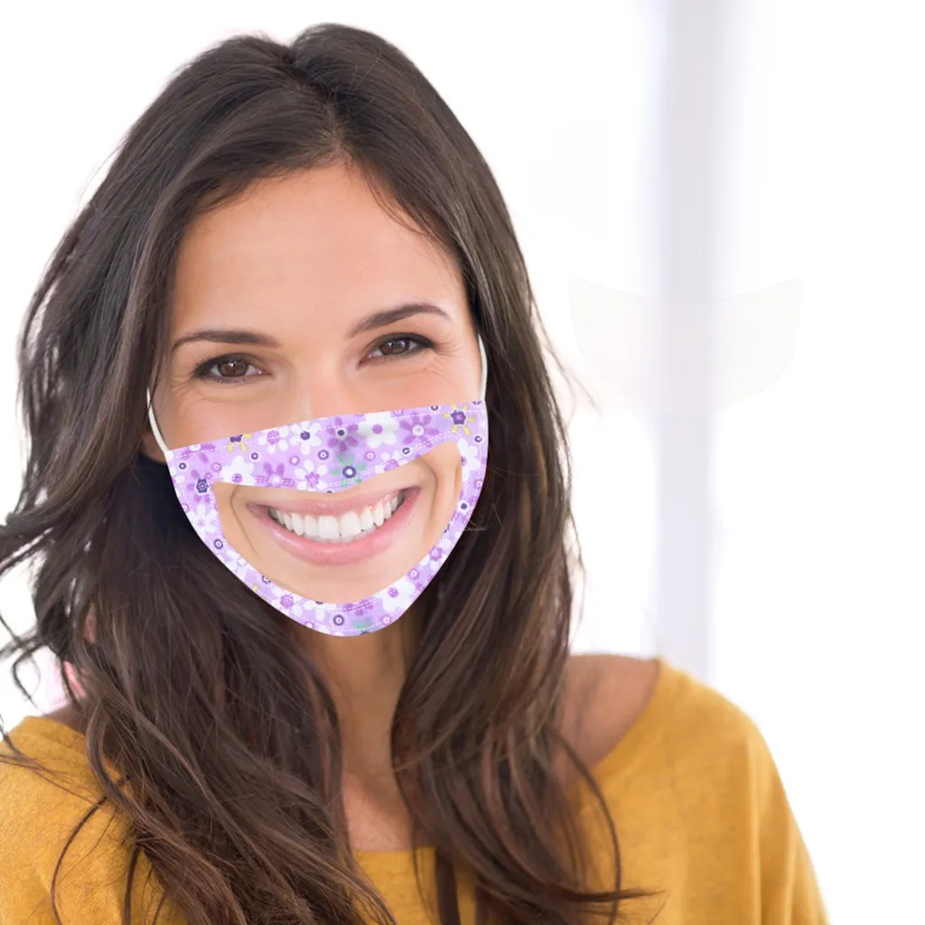 В наличии! Видимая маска для взрослых Модные Моющиеся Многоразовые