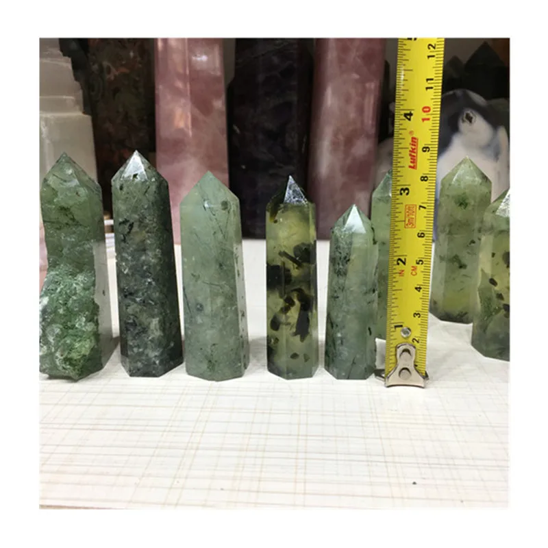

Natural Prehnite Wand Point Crystal Healing Stones For Decoration