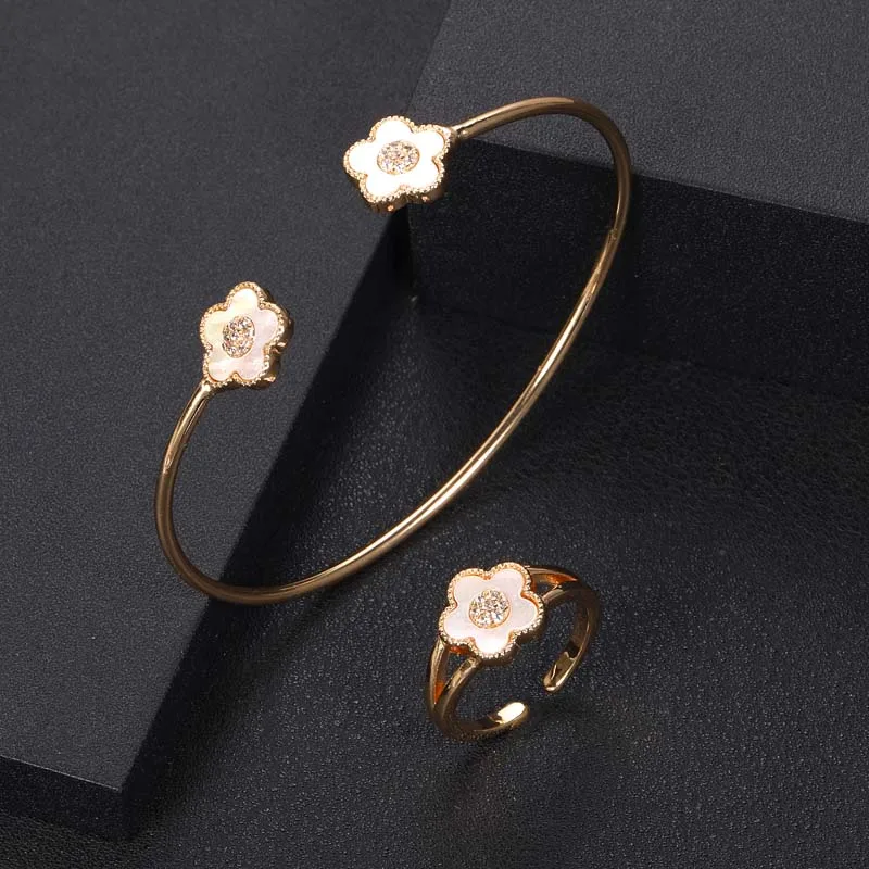 Janekelly на руку люксовый уникальный браслет кольцо Ювелирные наборы для женщин