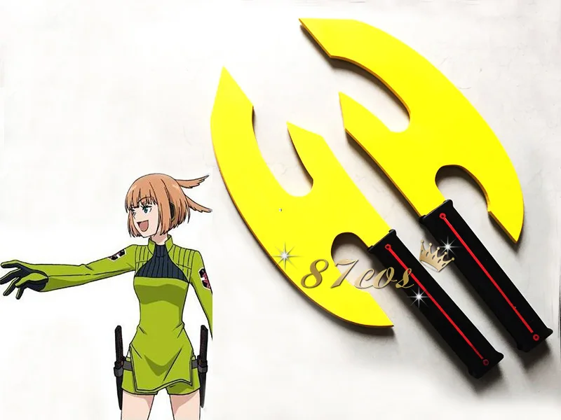 Аниме мир триггер Konami Kirie двойной топор косплей реквизит оружие Хэллоуин