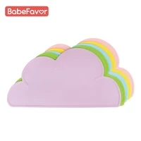 kids placemat silicone food grade waterproof heat insulation childrens tableware pad baby feeding stuff cloud shape table mat