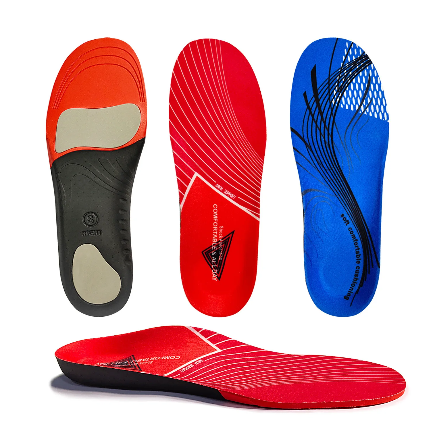 

Flat Feet Orthopedic Insoles For Shoes Men Women Arch Support Foot Varus Valgus Corrector Shock Absorption Breathable Insoles