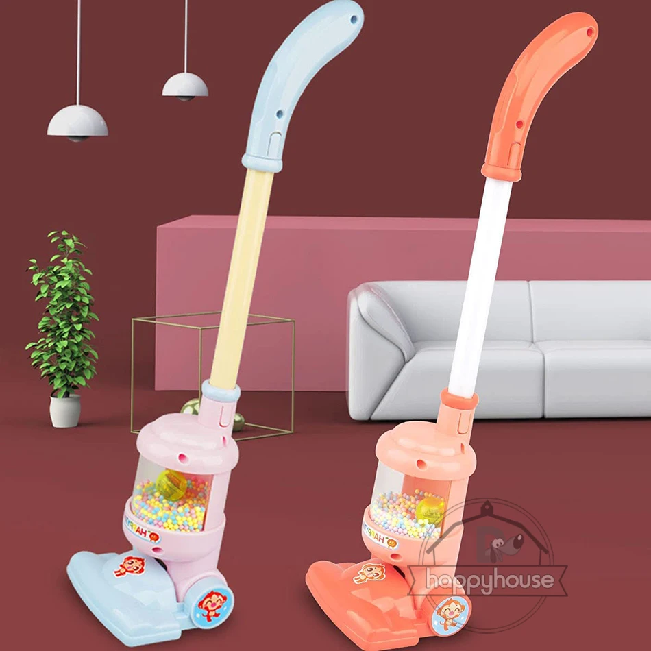 Miniaspiradora el&eacute;ctrica para ni&ntilde;os y ni&ntilde;as, juguete para juego de imitaci&oacute;n, simulaci&oacute;n de carga, recogedor de polvo, juguetes educativos-0