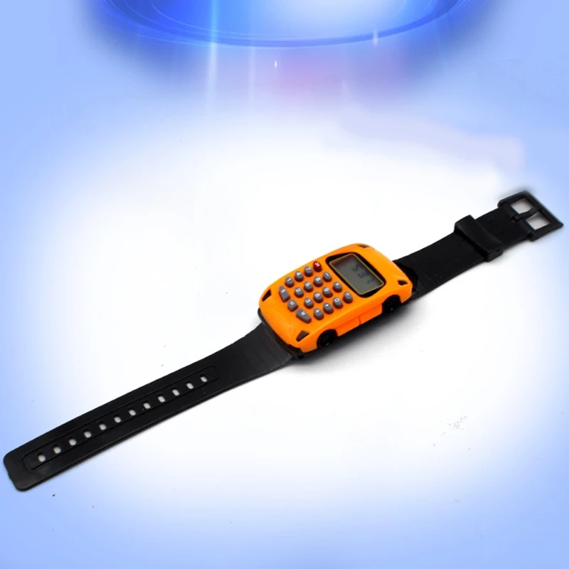 2018 Новые Креативные детские часы с калькулятором и мультяшным автомобилем для