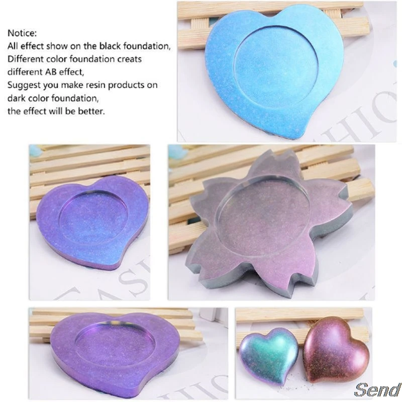 5 цветов Волшебная Смола Хамелеон пигмент зеркальный Радужная жемчужина порошок