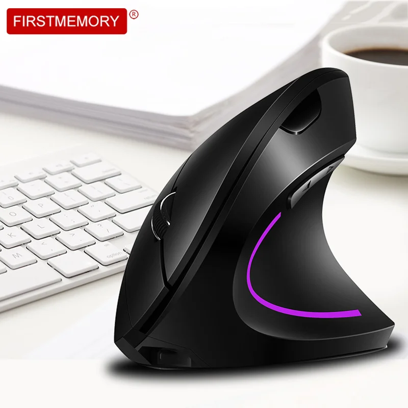 Беспроводная Вертикальная мышь Firstmemory эргономичная игровая для левой и правой