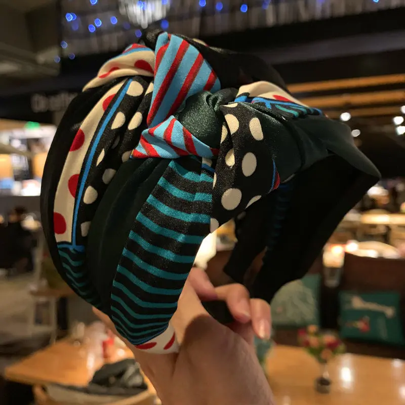 Осенняя Новая модная головная повязка хит цвет простая для головы полоса широкая