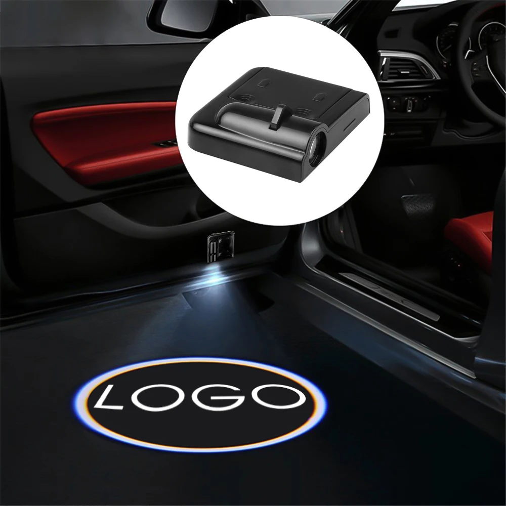 Светодиодный светильник для двери автомобиля с изображением призрака логотипа