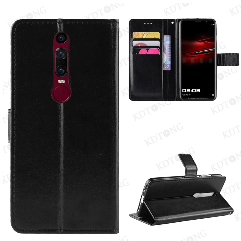 

Luxury Flip Leather Case For HuaWei Mate RS Porsche Design Invisible Holder with Card Holder Wallet Shockproof Cover Coque Capa