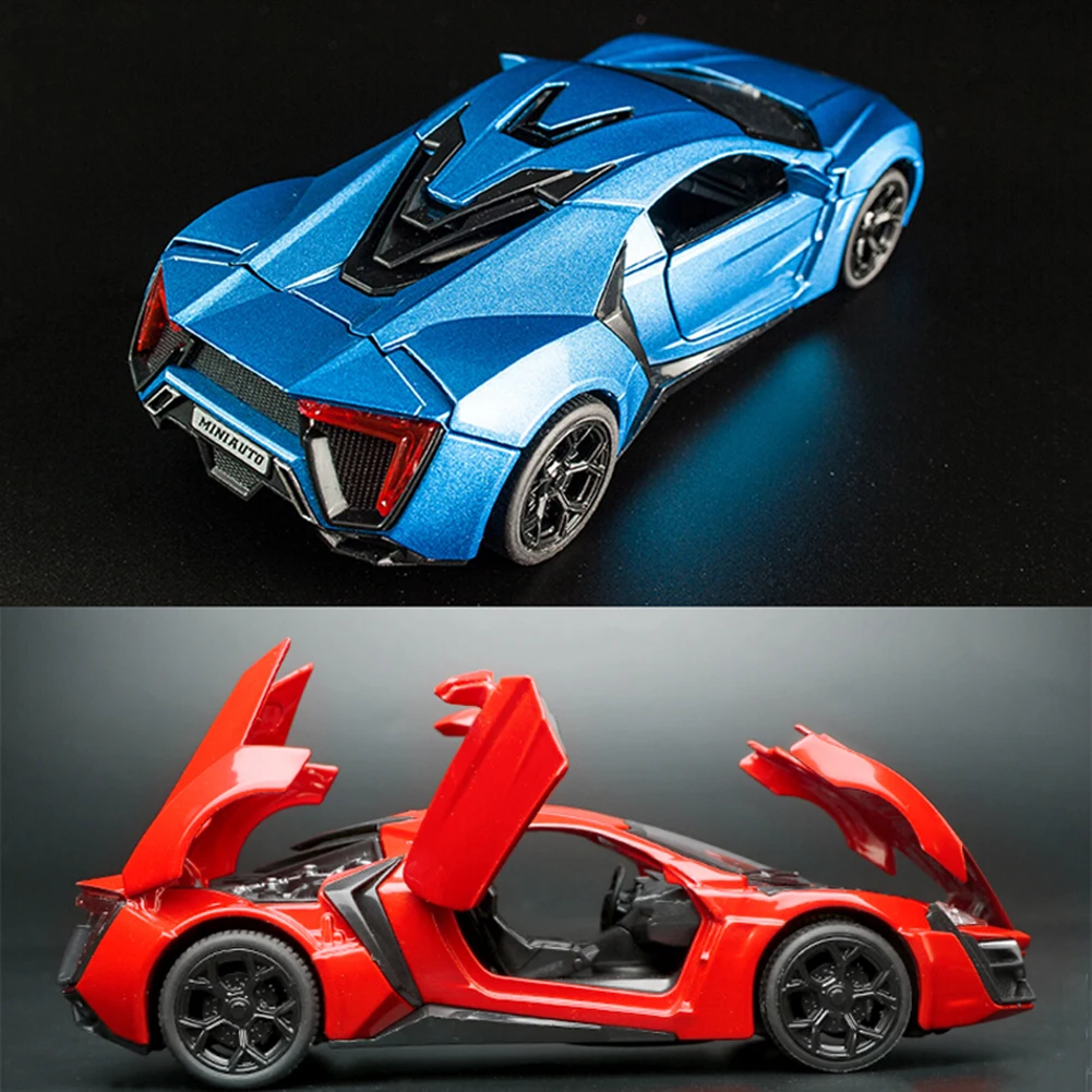 1:32 Lykan Hypersport литые модели автомобилей из сплава звук и свет оттягивающая машина