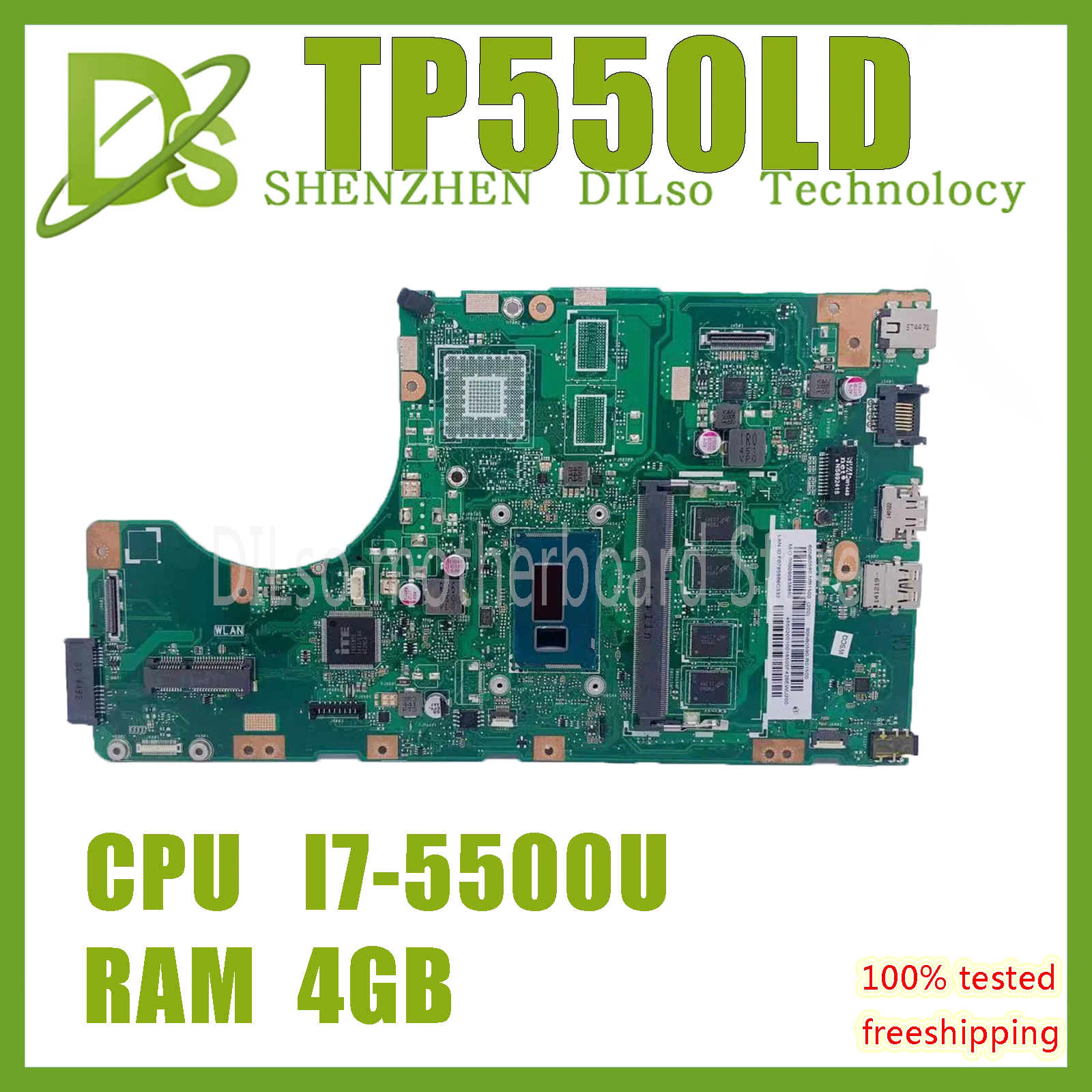 

TP550LD материнская плата для ноутбука ASUS TP550 TP550L TP550LA TP550LD тест оригинальная материнская плата I7-5500U 4G RAM 100% тест работает хорошо