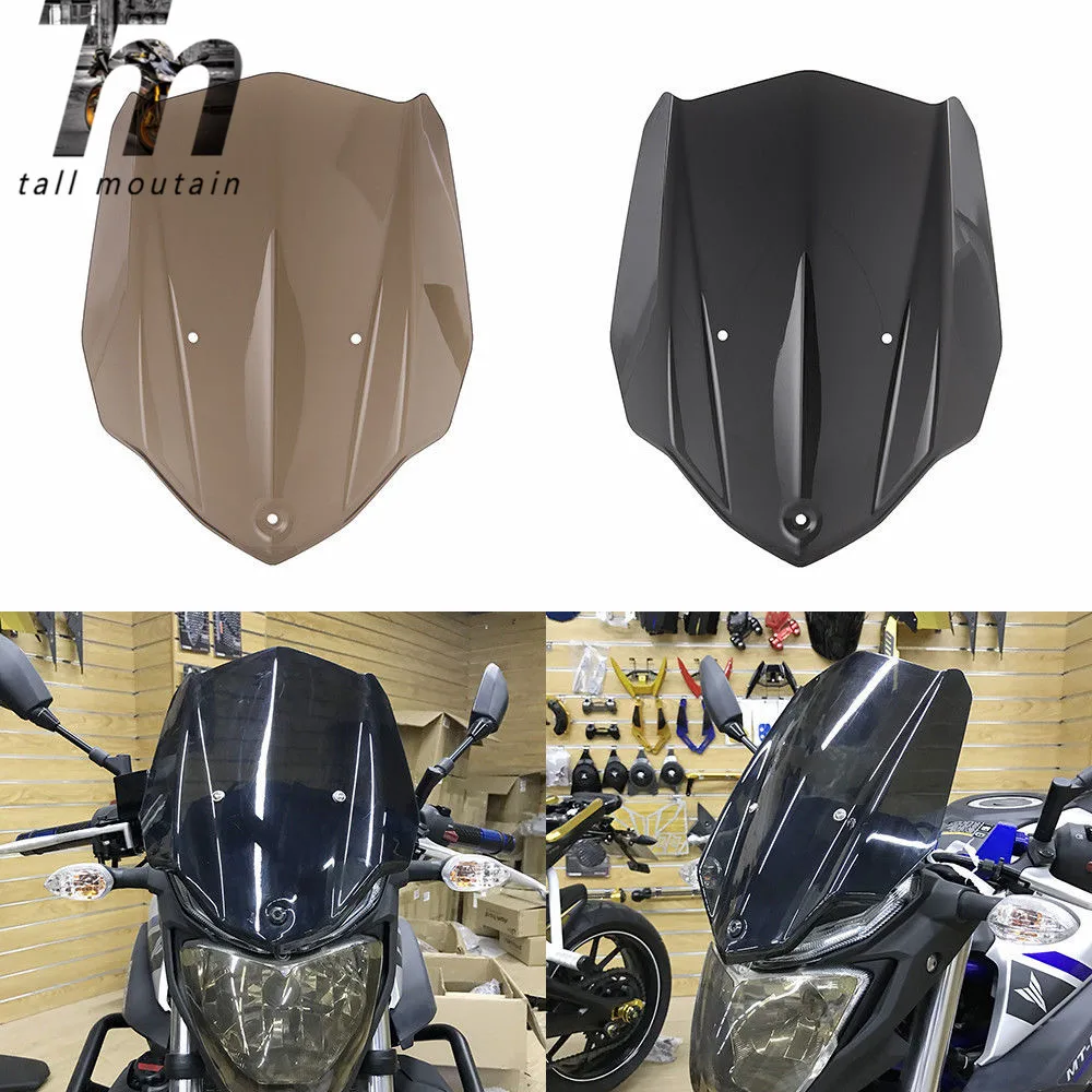 

MT 03 Moto Sport Touring Racing Windshield Windscreen with Mounting Bracket for Yamaha MT-03 MT03 FZ-03 FZ03 2016 2017 2018 2019