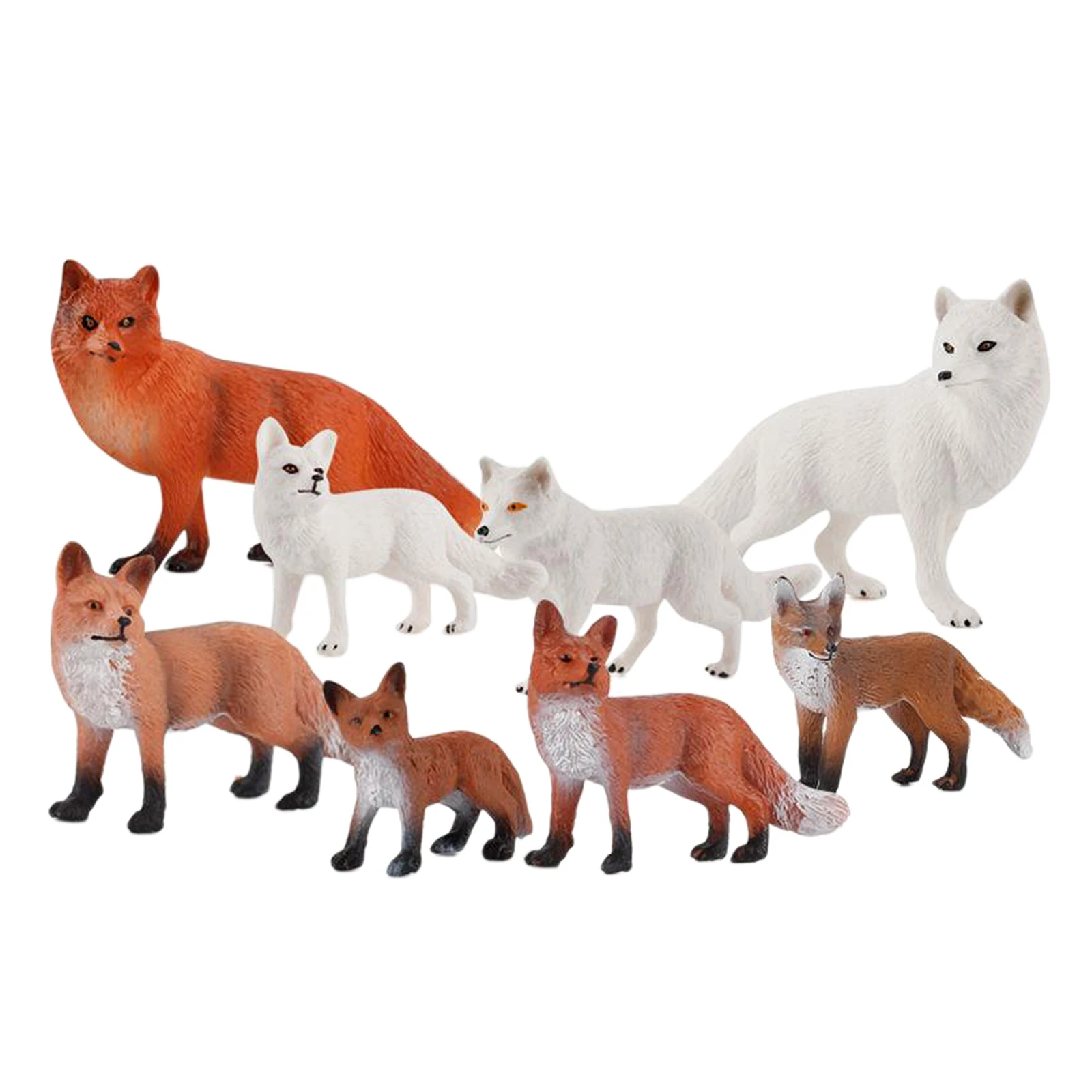 

Wild Fox Figurine Statues Toy 8x Animal Figure for Kids Boys & Girls