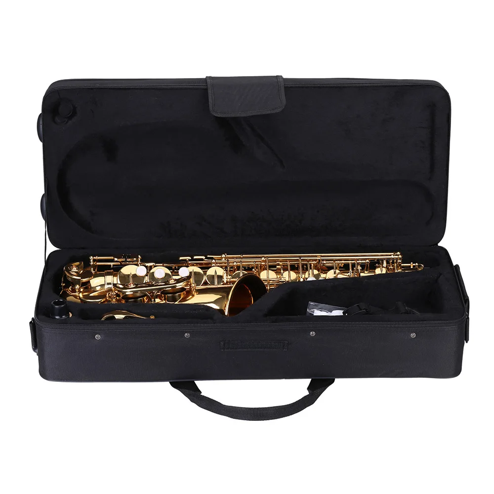 Альт-саксофон ammoon Eb латунь E плоский Sax 802 дюйма тип ключа древесный ветровой