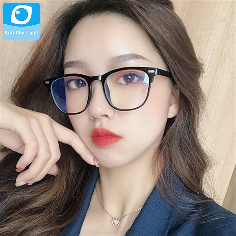 

Square UltraLight Glasses Anti Blue Light Women Eyewear Female Eyeglasses Men Clear Lens PC Frame Male