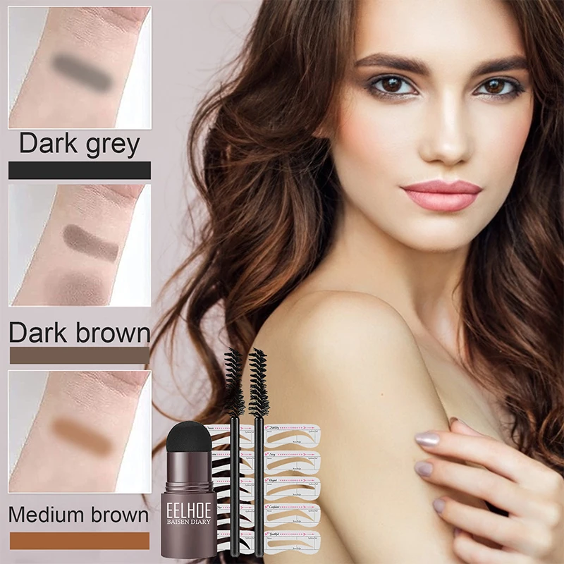 

Eyebrow Stamp And Eyebrow Stencil Kit 1 Step Eyebrow Stamp Shaping Kit Eyebrow Definer For Perfect Brow Long-lasting Waterproof