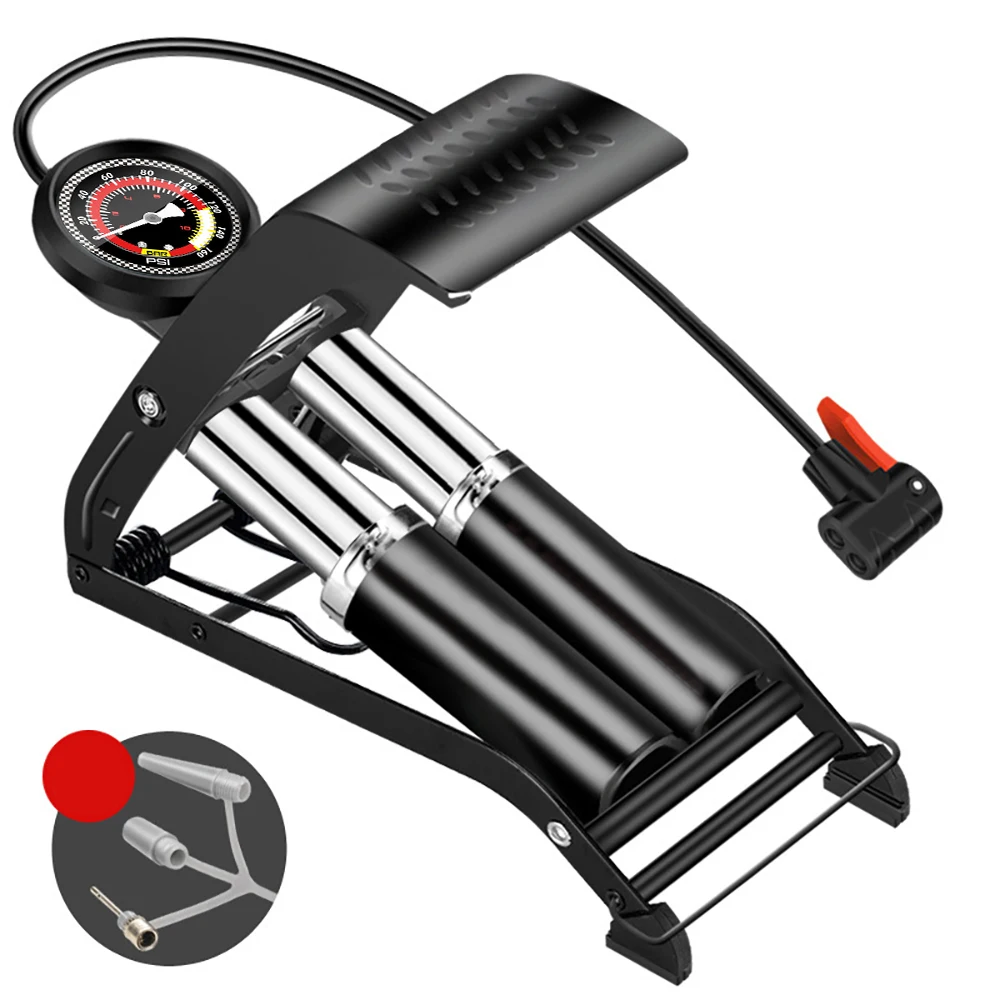 Высокого давления ножной педали воздушный насос двойной цилиндр Надувное MTB