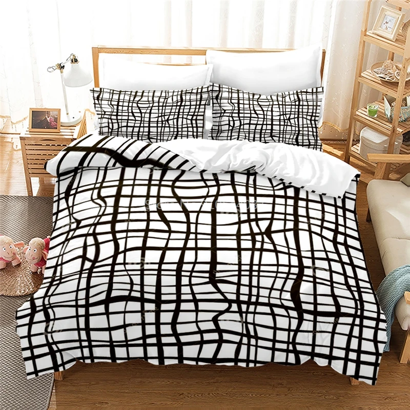 

Fashion 3d Diamond Geometric Pattern Duvet Cover Set Pillowcase Bedding Set Single Double Twin Full Queen King for Bedroom Decor