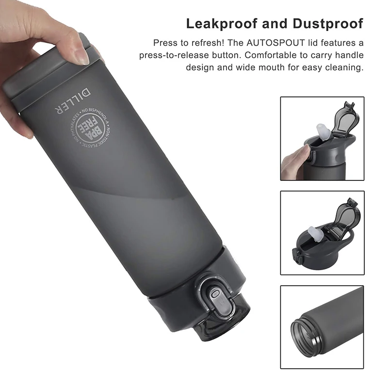 Спортивная бутылка для воды с трубочкой защита от утечки без бпа Тритан легкий