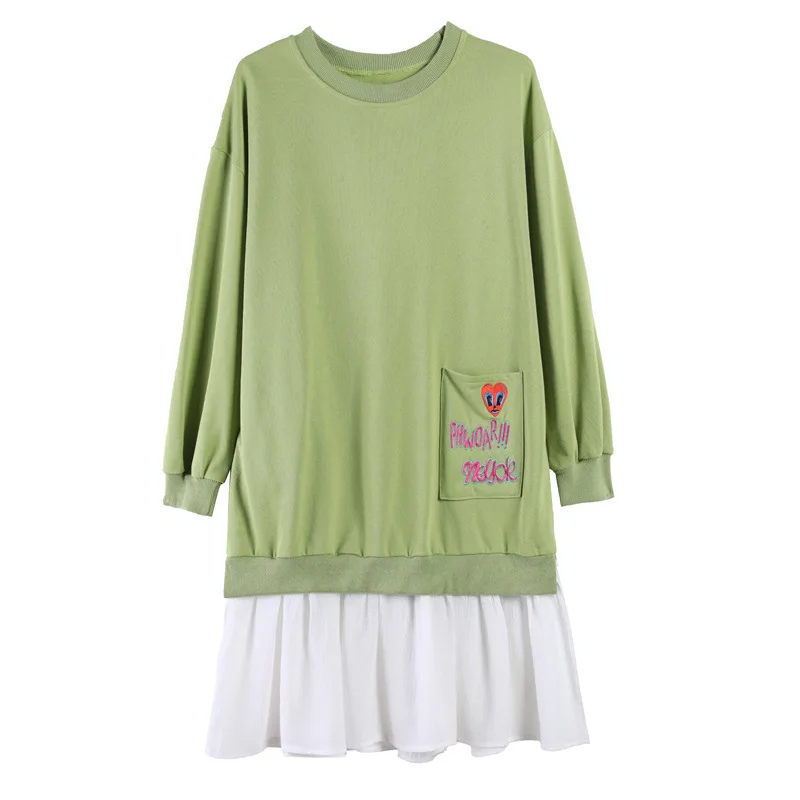 Вышитая карманная Одежда для беременных Платья женщин ежедневные осенне-зимние