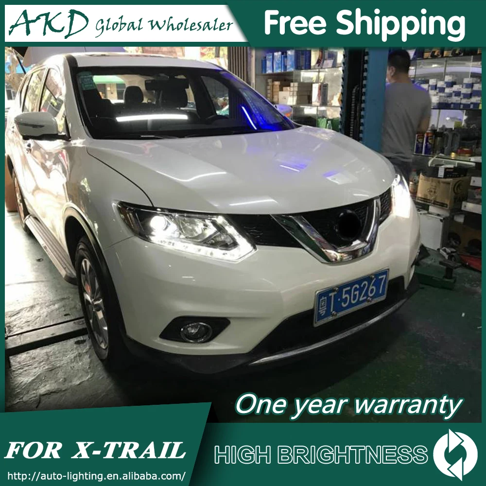 Головной светильник s для автомобиля Nissan X-trail 2014-2016 Rouge DRL Дневной ходовой головной