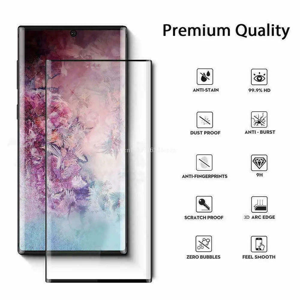 3D полное покрытие из закаленного стекла для samsung Galaxy Note 10 Plus Защита экрана для samsung Note 10 защитная пленка