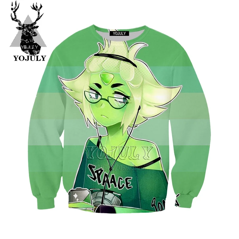 YOJULY Steven Universe styles/толстовка с 3D принтом Одежда для больших детей модные топы для девочек и подростков, детская одежда SW94